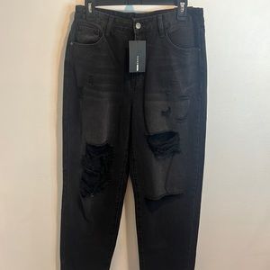 Fashion Nova Distressed Mom Denim